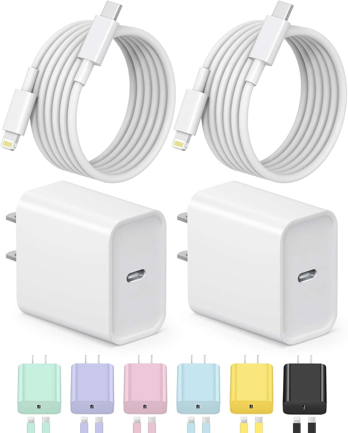 iPhone Charger Fast Charging USB C Charger Block Type C Charging iPad Chargers with 6FT C Chargers Cord Compatible with iPhone14/14 Pro Max/13/13Pro/12/12 Pro/11,iPad - Image 1