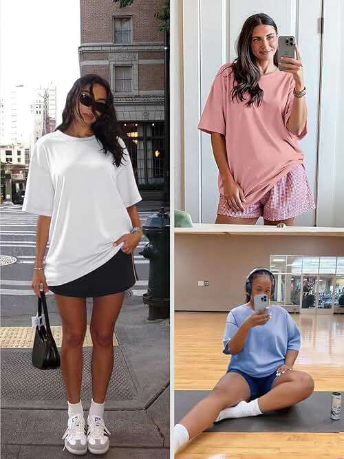 ATHMILE Womens Oversized T Shirts Casual Tee Workout Tops Gym Clothes Summer Loose Fit Short Sleeve Graphics Basic Y2K 2026 - Image 4