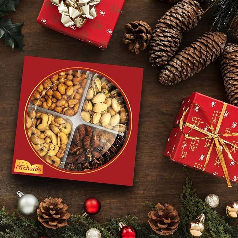 Father's Day Nuts gift Basket of Cravings Gourmet Nuts Collection, Premium Mixed Nut Gift Box, 4 Sectional Mothers Day Gift Basket. - Image 9