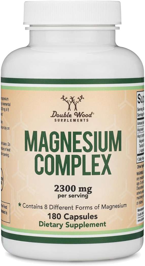 Magnesium Complex Supplement 180 Capsules (426mg Elemental Magnesium Provided by 2,300mg of Eight Different Forms of Magnesium) MAG-8 Provides 100% Daily Recommended Value of Magnesium by Double Wood - Image 5