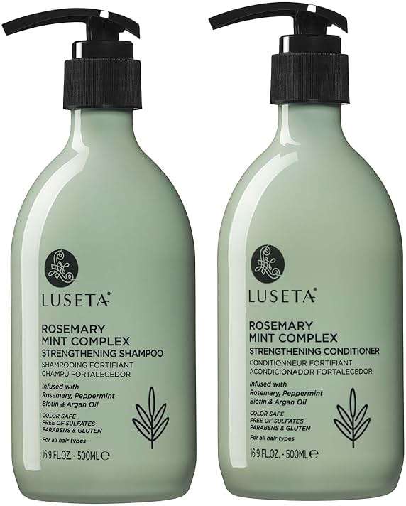 Luseta Rosemary Mint Strengthening Shampoo and Conditioner Provide Nourishment & Smoothness for Thin Hair,Reduce Frizz and Add Shine for All Hair Types 16.9oz×2 - Image 1