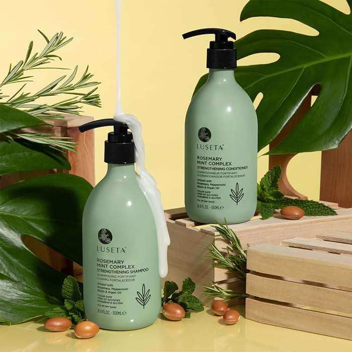 Luseta Rosemary Mint Strengthening Shampoo and Conditioner Provide Nourishment & Smoothness for Thin Hair,Reduce Frizz and Add Shine for All Hair Types 16.9oz×2 - Image 2