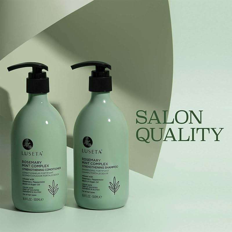 Luseta Rosemary Mint Strengthening Shampoo and Conditioner Provide Nourishment & Smoothness for Thin Hair,Reduce Frizz and Add Shine for All Hair Types 16.9oz×2 - Image 3