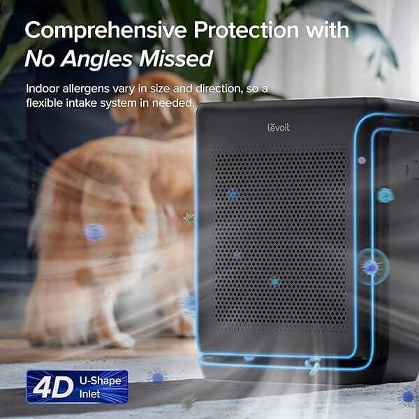 LEVOIT Air Purifiers for Home Large Room Up to 1875 Ft² with Washable Pre-Filter, AHAM VERIFIDE, Air Quality Monitor, HEPA Sleep Mode for Allergies, Pet Hair in Bedroom, Vital 200S-P, Black - Image 3