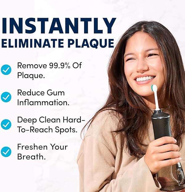 Portable Water Flosser Cordless by Puur Smile - Advanced Dental Care for a Healthier Mouth, Gum, and Teeth - IPX7 Waterproof Oral Irrigator | 7 Replacement Tips, Travel-Friendly, Rechargeable - Image 3