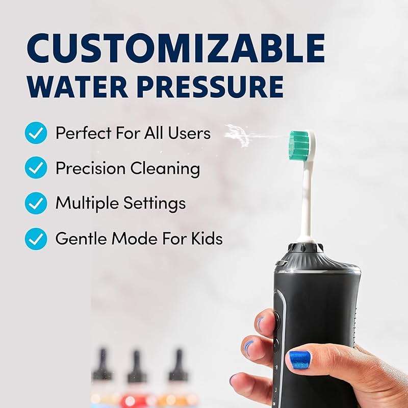 Portable Water Flosser Cordless by Puur Smile - Advanced Dental Care for a Healthier Mouth, Gum, and Teeth - IPX7 Waterproof Oral Irrigator | 7 Replacement Tips, Travel-Friendly, Rechargeable - Image 4