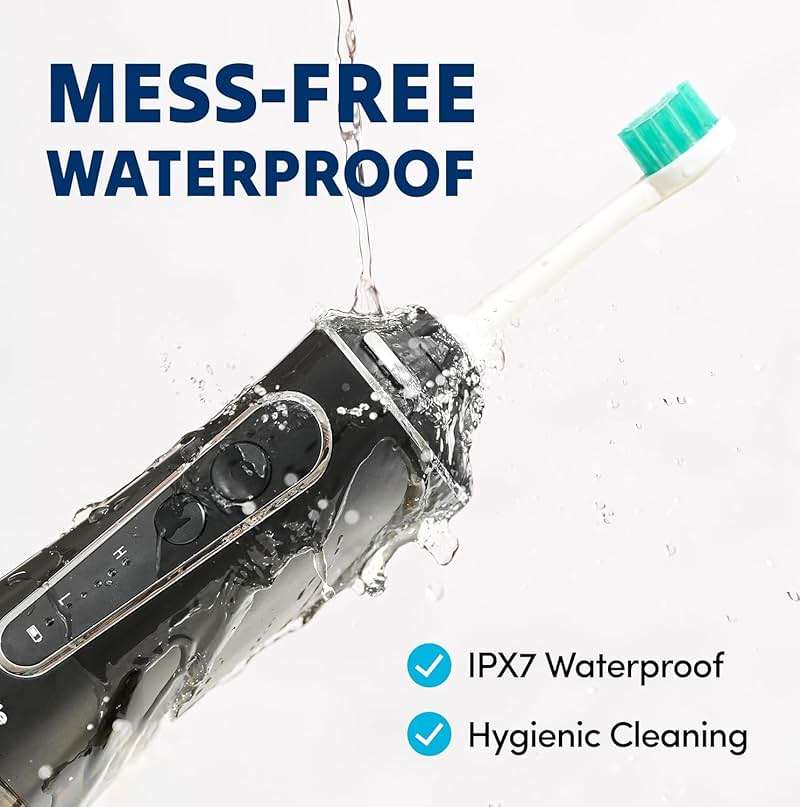 Portable Water Flosser Cordless by Puur Smile - Advanced Dental Care for a Healthier Mouth, Gum, and Teeth - IPX7 Waterproof Oral Irrigator | 7 Replacement Tips, Travel-Friendly, Rechargeable - Image 6