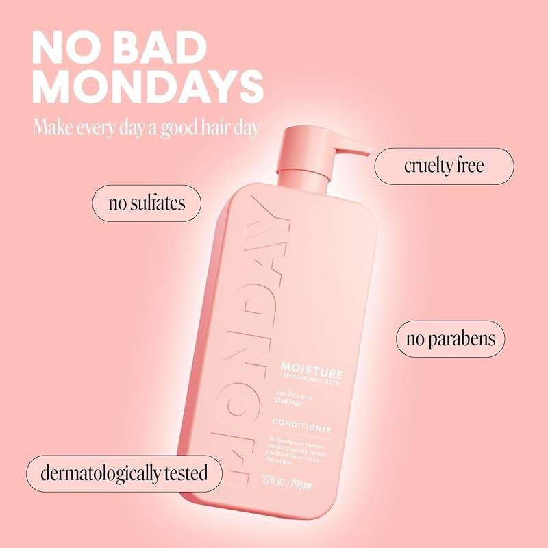 MONDAY Haircare MOISTURE Conditioner with Hyaluronic Acid, Coconut Oil & Shea Butter for Dry & Dull Hair 798 mL - Image 5