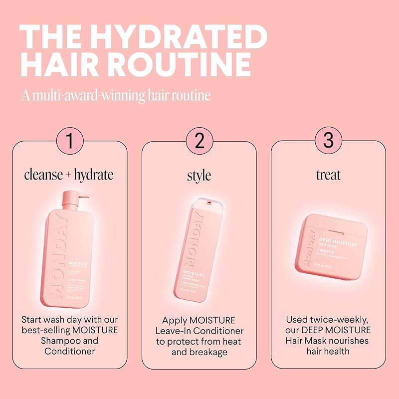 MONDAY Haircare MOISTURE Conditioner with Hyaluronic Acid, Coconut Oil & Shea Butter for Dry & Dull Hair 798 mL - Image 7