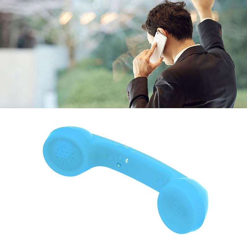 Retro Telephone Handset, Bluetooth Radiation Proof Handset Receivers Headphones for a Mobile Phone with Comfortable Call ( Blue) - Image 5
