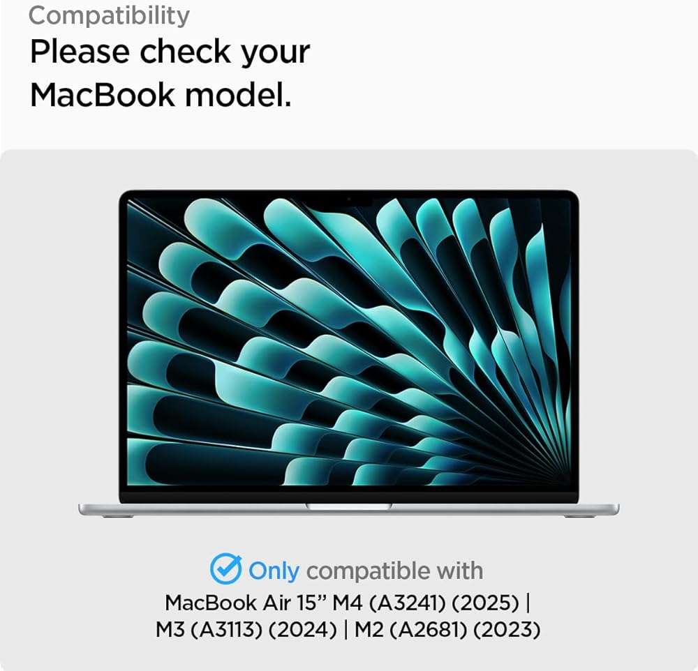 Spigen for MacBook Air 15 inch Case M5 (2026), MacBook Air 15 inch M4/M3/M2 (2025-2022), Urban Fit Protective Premium Fabric Case Cover, A3448 A3241 A3114 A2941 Black - Image 2