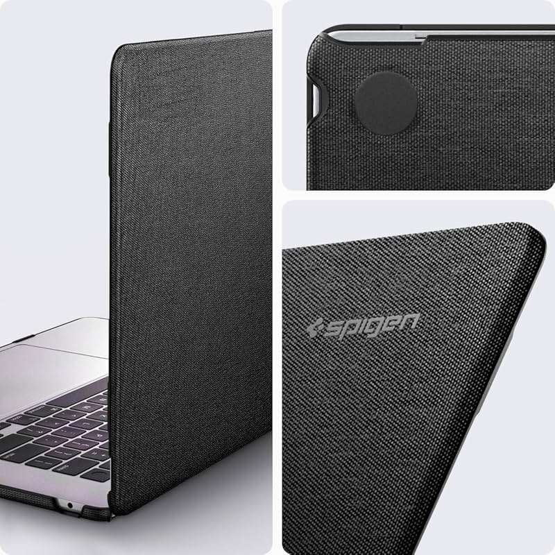 Spigen for MacBook Air 15 inch Case M5 (2026), MacBook Air 15 inch M4/M3/M2 (2025-2022), Urban Fit Protective Premium Fabric Case Cover, A3448 A3241 A3114 A2941 Black - Image 3
