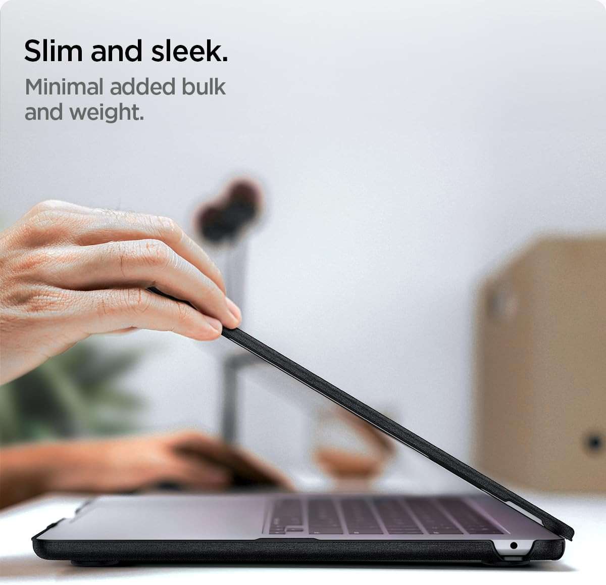 Spigen for MacBook Air 15 inch Case M5 (2026), MacBook Air 15 inch M4/M3/M2 (2025-2022), Urban Fit Protective Premium Fabric Case Cover, A3448 A3241 A3114 A2941 Black - Image 7