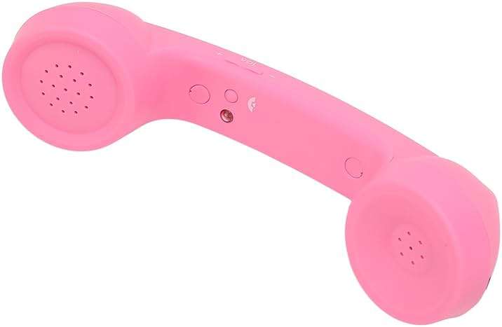 Retro Telephone Handset for Cell Phones - Comfortable Corded Receiver with Ergonomic Design for Clear Conversations (Pink) - Image 4