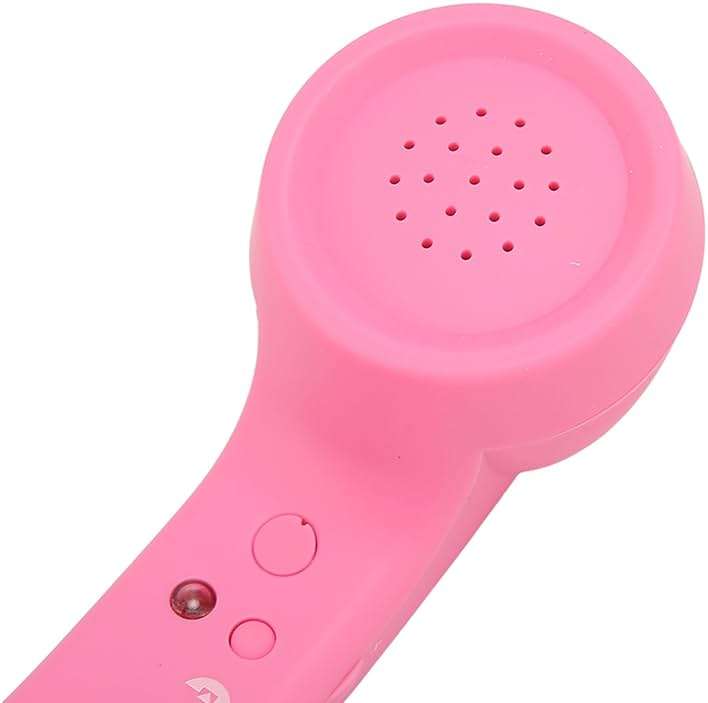 Retro Telephone Handset for Cell Phones - Comfortable Corded Receiver with Ergonomic Design for Clear Conversations (Pink) - Image 7