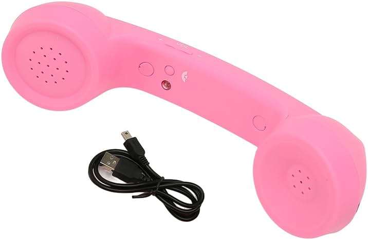 Retro Telephone Handset for Cell Phones - Comfortable Corded Receiver with Ergonomic Design for Clear Conversations (Pink) - Image 9