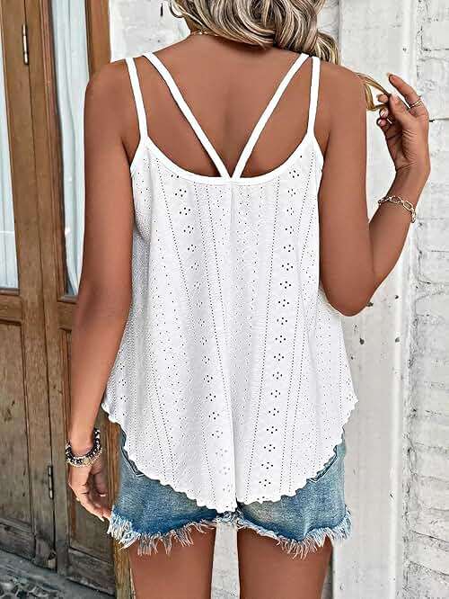 ATHMILE Women's Tank Tops Sleeveless Summer Top Spaghetti Strap Spring Shirt Loose Fit Beach Vacation 2026 Casual - Image 2