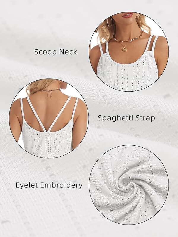 ATHMILE Women's Tank Tops Sleeveless Summer Top Spaghetti Strap Spring Shirt Loose Fit Beach Vacation 2026 Casual - Image 5