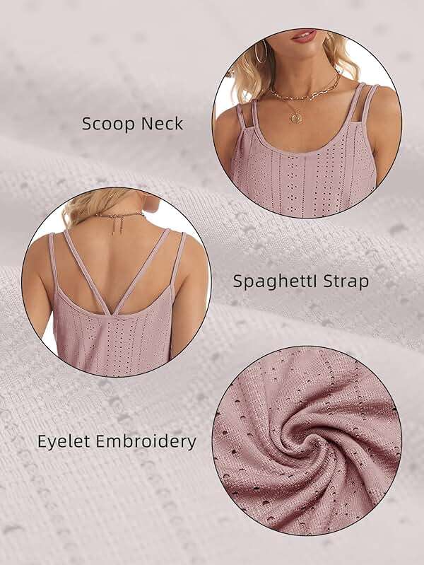 ATHMILE Women's Tank Tops Sleeveless Summer Top Spaghetti Strap Spring Shirt Loose Fit Beach Vacation 2026 Casual - Image 5