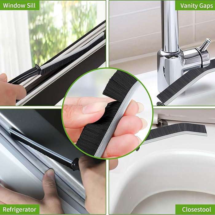 Crevice Cleaning Brush Set, Hard Bristle Gap Cleaning Tool, Ultra-Fine Nylon Deep Scrub Brushes for Window Tracks, Bathroom Grout, Sliding Doors & Sink Detailing,6-Pack - Image 2
