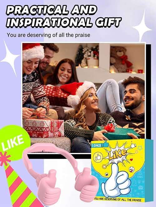 Mom Gifts for Mothers Day Cell Phone Holder Gifts for Teens Girls Boys: Thumbs Up Lazy Phone Stand for Desk Cool Gadgets Fun Birthday Gifts for Grandma Women Wife Adults Men from Son Daughter - Image 3