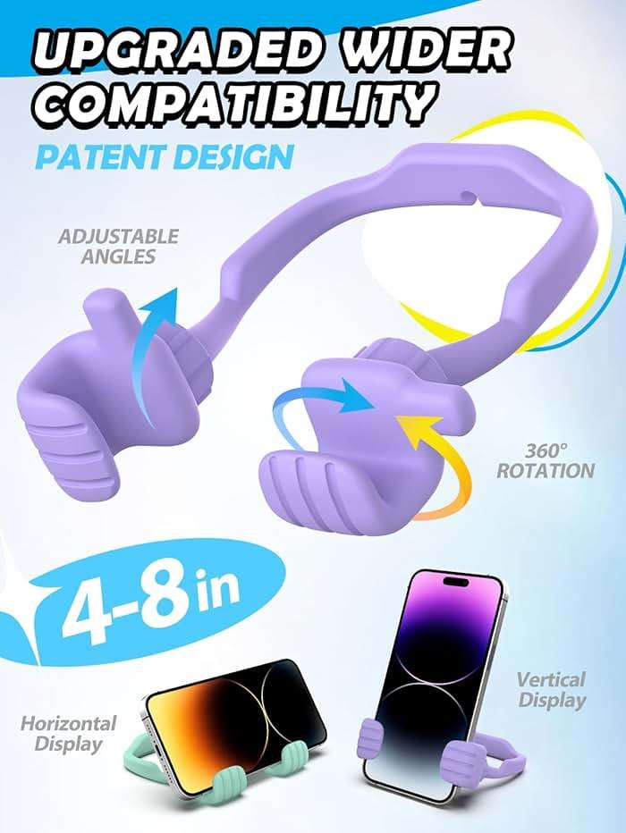 Graduation Gifts for Teens Girls Kids Cell Phone Stand: UPGRADE Adjustable Thumbs Up Lazy Phone Holder for Desk Fun Gadget Stocking Stuffers Teenager Boys Adult Wife Women Mom Tween Gift Trendy Stuff - Image 2