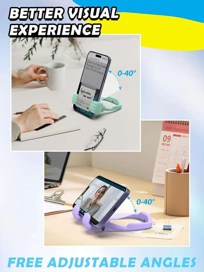 Graduation Gifts for Teens Girls Kids Cell Phone Stand: UPGRADE Adjustable Thumbs Up Lazy Phone Holder for Desk Fun Gadget Stocking Stuffers Teenager Boys Adult Wife Women Mom Tween Gift Trendy Stuff - Image 4