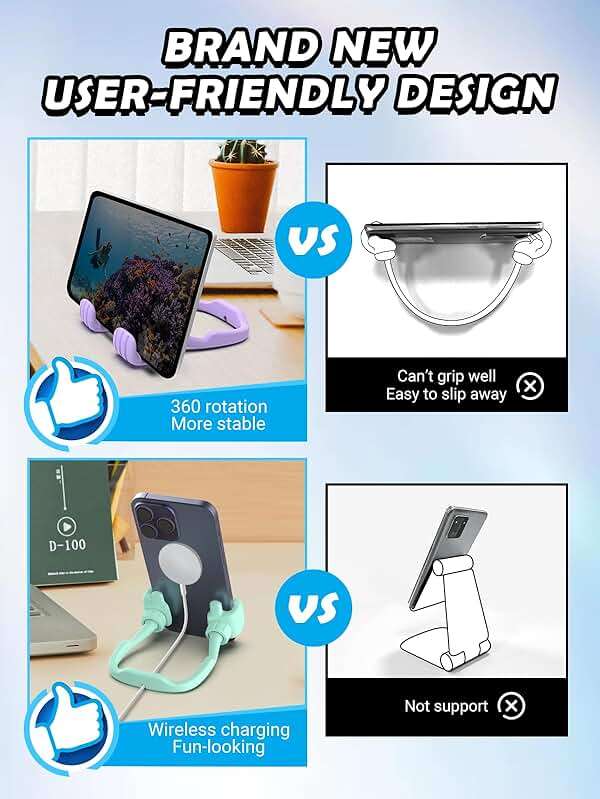Graduation Gifts for Teens Girls Kids Cell Phone Stand: UPGRADE Adjustable Thumbs Up Lazy Phone Holder for Desk Fun Gadget Stocking Stuffers Teenager Boys Adult Wife Women Mom Tween Gift Trendy Stuff - Image 5