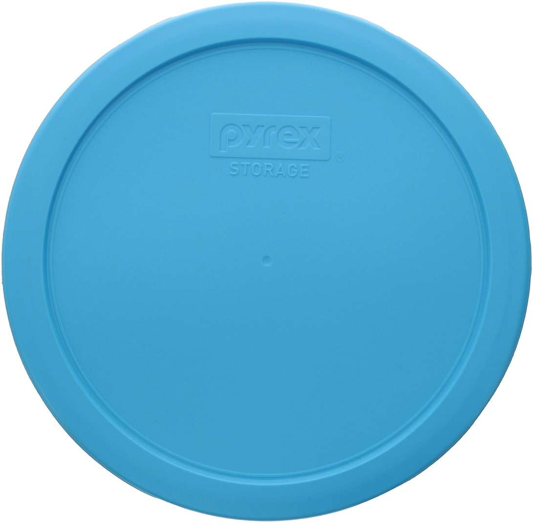 Pyrex 7402-PC Bright Blue Pantone Food Storage Replacement Lid (This Lid Fits the Pyrex 7402 6-Cup SCULPTED MIXING BOWL and 7203 7-Cup Glass Bowl) (2 Pack) - Made in USA - Image 2