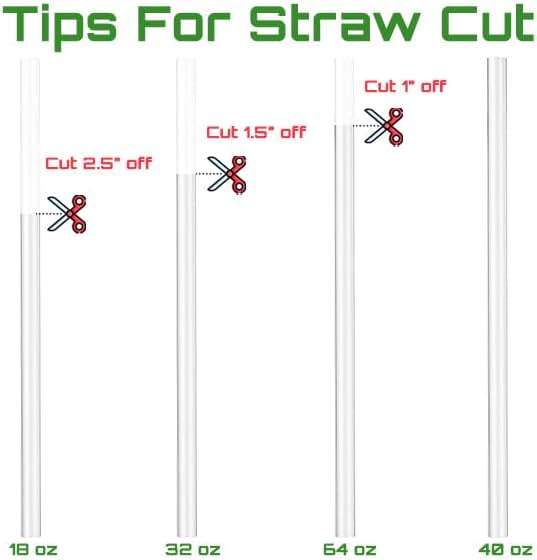 Hydro Flask Straw Replacement, 6 Pack - Compatible with 32 oz, 40 oz, 64 oz Bottles - Image 4
