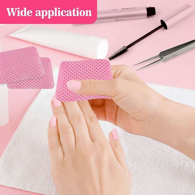 MAQIHAN 1200 Lint Free Nail Wipes - Pink Acetone Nail Polish Remover Wipes Lint Free Nail Wipes Pads Gel Nails No Lint Nail Glue Wipes Eyelash Extensions Toallitas Para Uñas Sin Pelusa Nail Supplies - Image 6