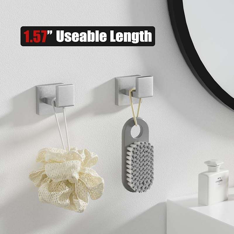 10-Pieces Brushed Nickel Bathroom Accessories Set, 23.6 Inch Bath Towel Bar Set, Stainless Steel Bathroom Hardware Set, Towel Racks for Bathroom Wall Mounted. - Image 7
