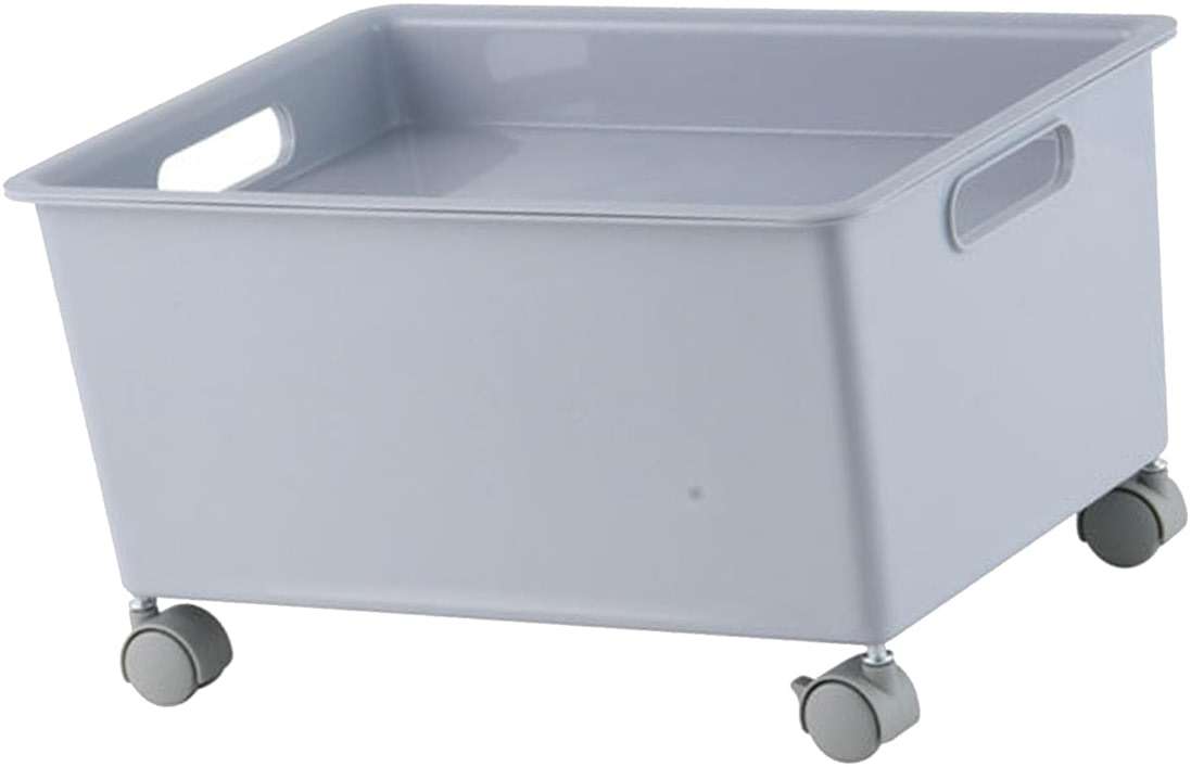 Storage Basket Roller Basket, Laundry Basket with Wheels, Premium PP Sturdy Portable Movable Easy Storage Large Capacity Organizer Box for Books Clothes Shoes, for Clothes,Blanket, Sweater,(Grey) - Image 6