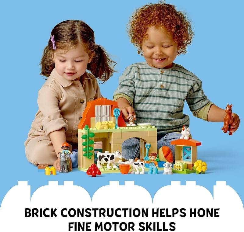 LEGO DUPLO Town Caring for Animals at The Farm Building Toys Playset - Learning, Educational Toys for Toddlers & Preschool, Ages 2+ - Building Blocks for Pretend Play Set W/Animal Figures - 10416 - Image 6