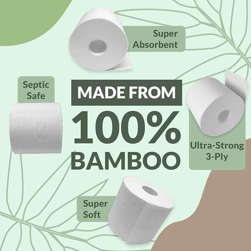 Reli. Bamboo Toilet Paper (24 Jumbo Rolls) | 3 Ply Toilet Paper (350 Sheets/Roll) Bathroom Tissue | Organic Bath Tissue | Bamboo Chemical Free Toilet Tissue Rolls (8400 Sheets Total) - Image 4
