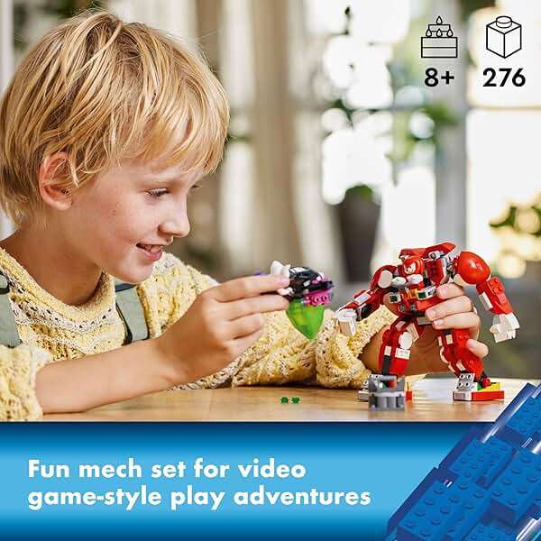 LEGO Sonic The Hedgehog Knuckles’ Guardian Mech Building Toy Set, Sonic Toy for Kids, Video Game Inspired Knuckles Action Figure with Master Emerald, Gaming Gift for 8 Year Old Boys and Girls, 76996 - Image 2