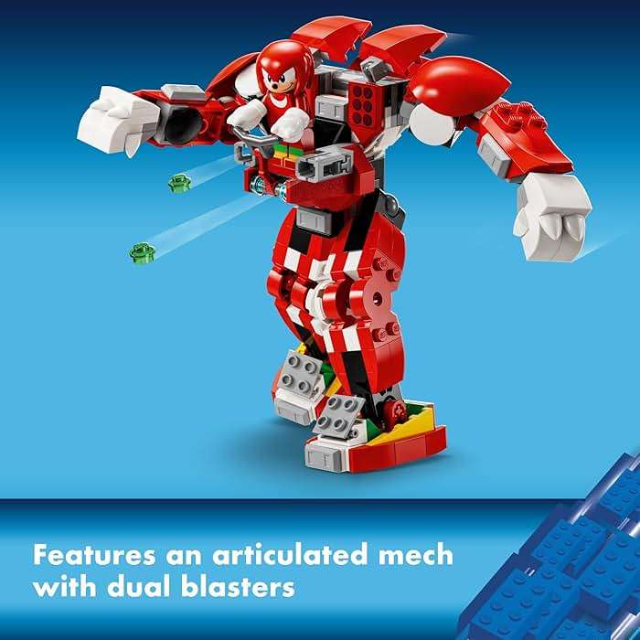 LEGO Sonic The Hedgehog Knuckles’ Guardian Mech Building Toy Set, Sonic Toy for Kids, Video Game Inspired Knuckles Action Figure with Master Emerald, Gaming Gift for 8 Year Old Boys and Girls, 76996 - Image 3