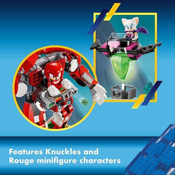 LEGO Sonic The Hedgehog Knuckles’ Guardian Mech Building Toy Set, Sonic Toy for Kids, Video Game Inspired Knuckles Action Figure with Master Emerald, Gaming Gift for 8 Year Old Boys and Girls, 76996 - Image 6