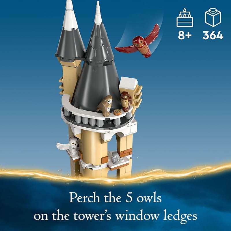 LEGO Harry Potter Hogwarts Castle Owlery Toy, Wizarding World Fantasy Toy for Girls and Boys, Harry Potter Castle Playset with 3 Characters, Birthday Gift Idea for Kids Ages 8 and Up, 76430 - Image 3