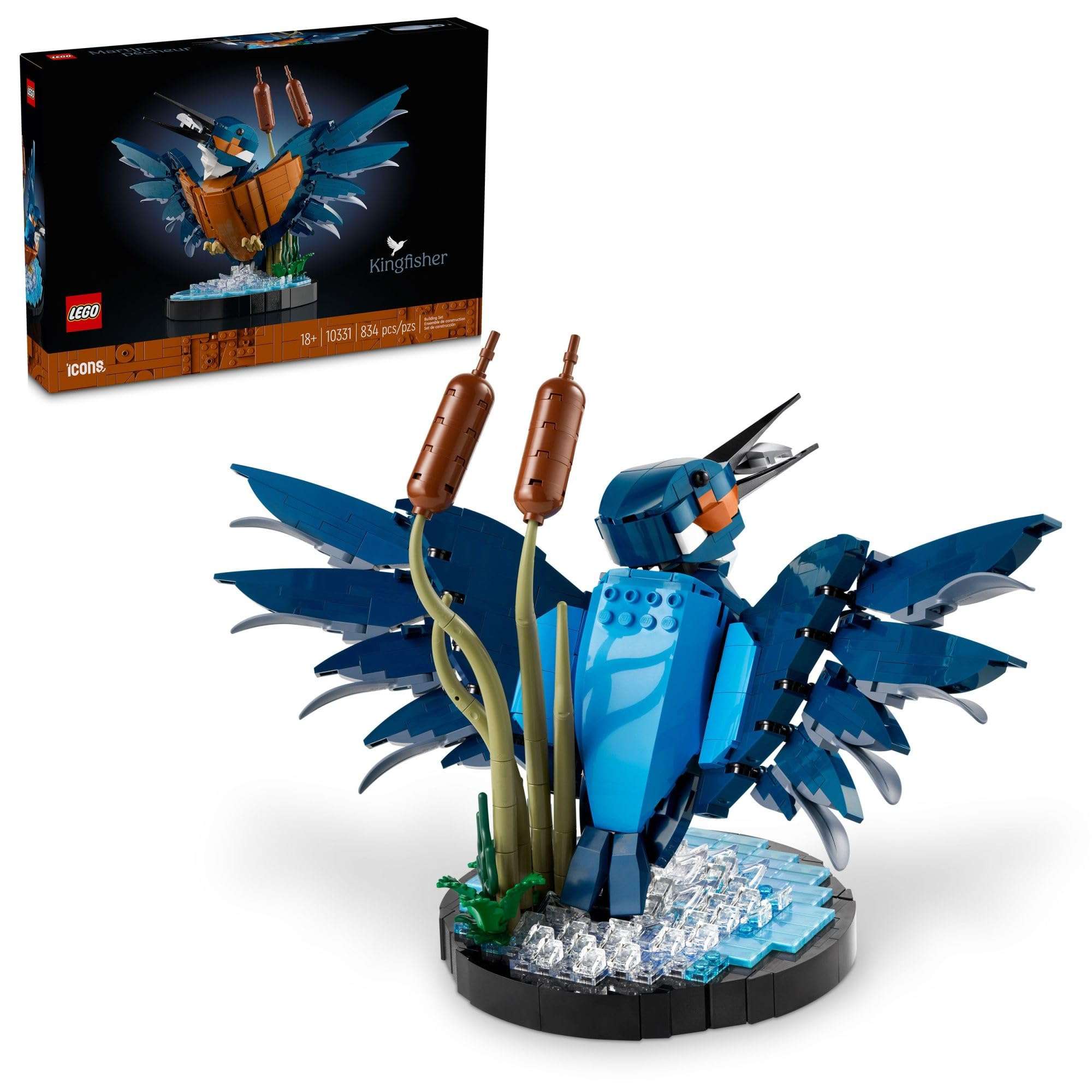 LEGO Icons Kingfisher Bird Model, Creative Set for Adults to Build and Display, Relaxing Project for Bird Lovers & Enthusiasts, Ideal Gift for Home and Office Décor, 10331 - Image 1