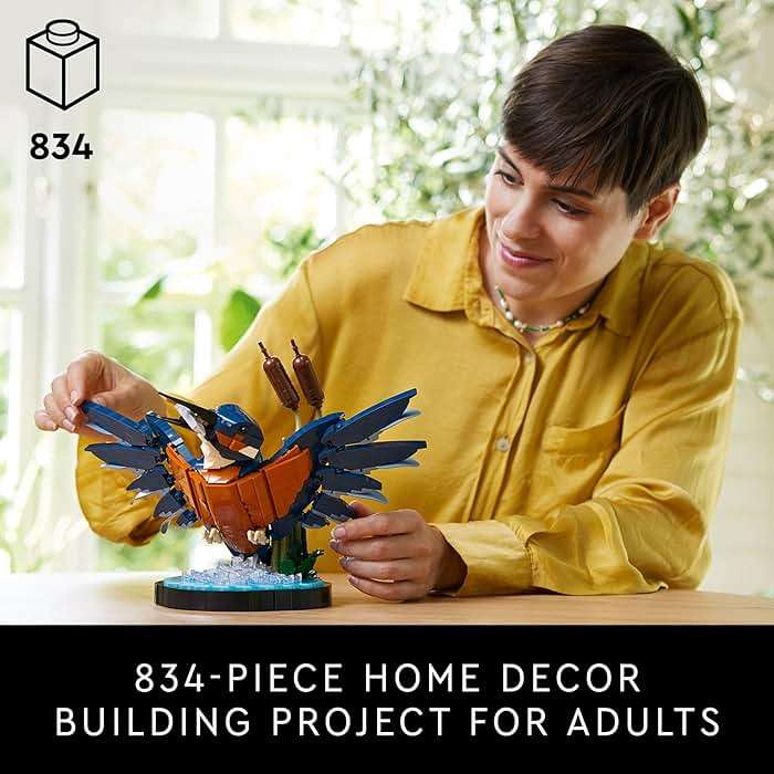 LEGO Icons Kingfisher Bird Model, Creative Set for Adults to Build and Display, Relaxing Project for Bird Lovers & Enthusiasts, Ideal Gift for Home and Office Décor, 10331 - Image 2