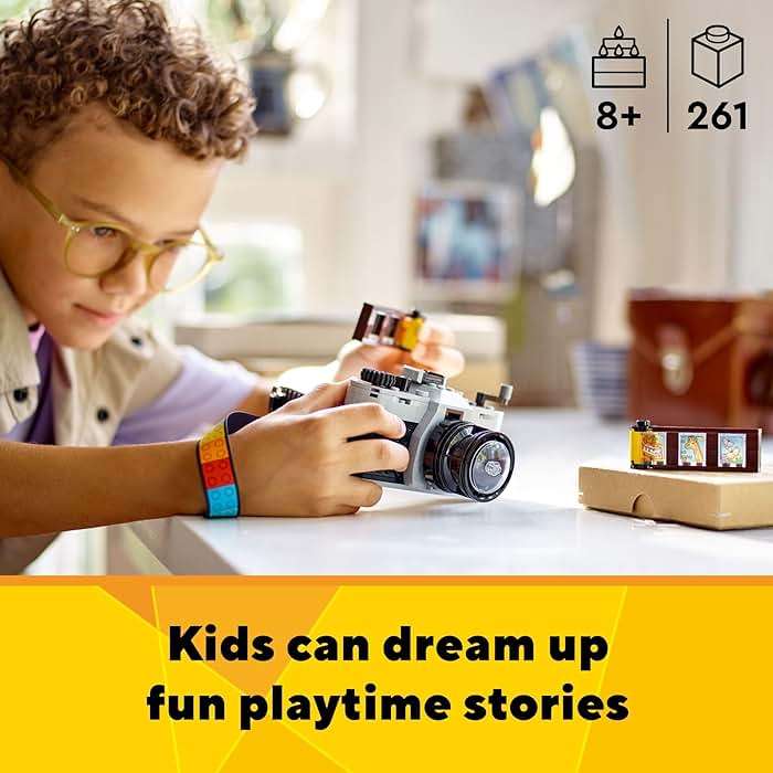 LEGO Creator 3 in 1 Retro Camera Toy, Transforms to Retro Video Camera or to TV Set, Photography Gift for Boys and Girls Ages 8 Years Old and Up Who Enjoy Creative Play, 31147 - Image 3