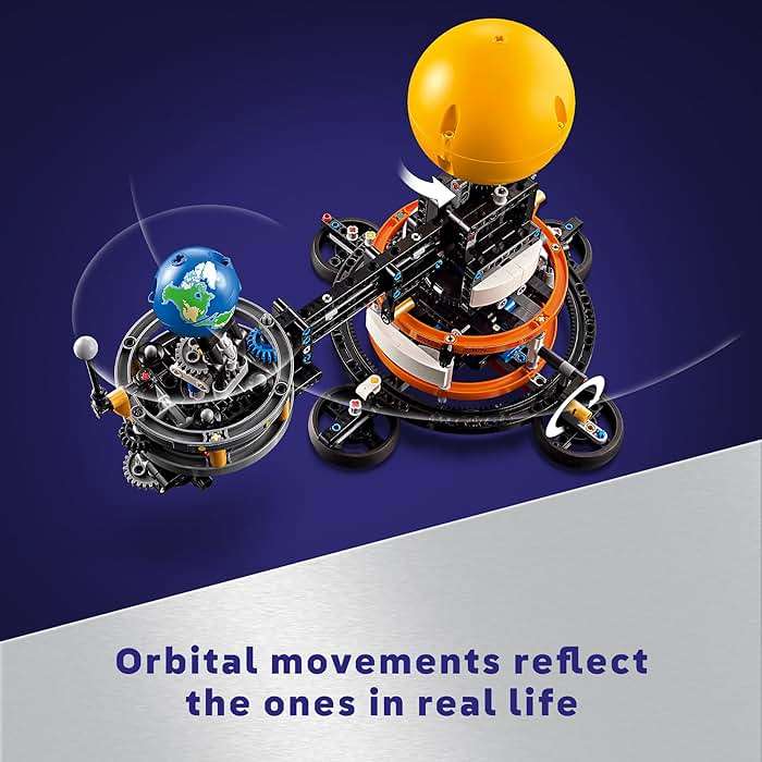 LEGO Technic Planet Earth and Moon in Orbit Building Set, Outer Space Birthday Gift for 10 Year Olds, Solar System Toy for Imaginative, Independent Play, Room Décor for Boys & Girls, 42179 - Image 4