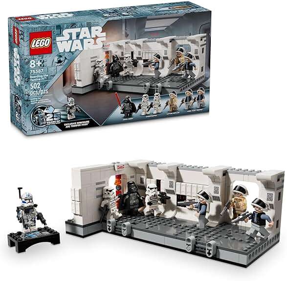 LEGO Star Wars: A New Hope Boarding The Tantive IV Fantasy Toy, Collectible Star Wars Toy with Exclusive 25th Anniversary Minifigure Clone Trooper Fives, Gift Idea for Kids Ages 8 and Up, 75387 - Image 1