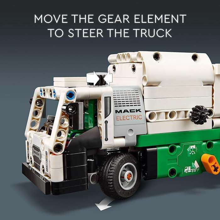 LEGO Technic Mack LR Electric Garbage Truck Toy, Buildable Kids Truck for Pretend Play, Great Gift for Boys, Girls and Kids Ages 8 and Up who Love Recycling Toys and Vehicles, 42167 - Image 4