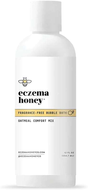 ECZEMA HONEY Fragrance-Free Oatmeal Comfort Bubble Bath - Sensitive Skin Body Wash & Bath Soak - Moisturizing Bath Products - Nourishing Bubble Bath for Women, Men, & Kids (12 Oz) - Image 1