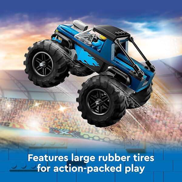 LEGO City Blue Monster Truck Off-Road Toy Playset with a Driver Minifigure, Imaginative Toys for Kids, Fun Gift for Boys and Girls Aged 5 Plus, Mini Monster Truck, 60402 - Image 3