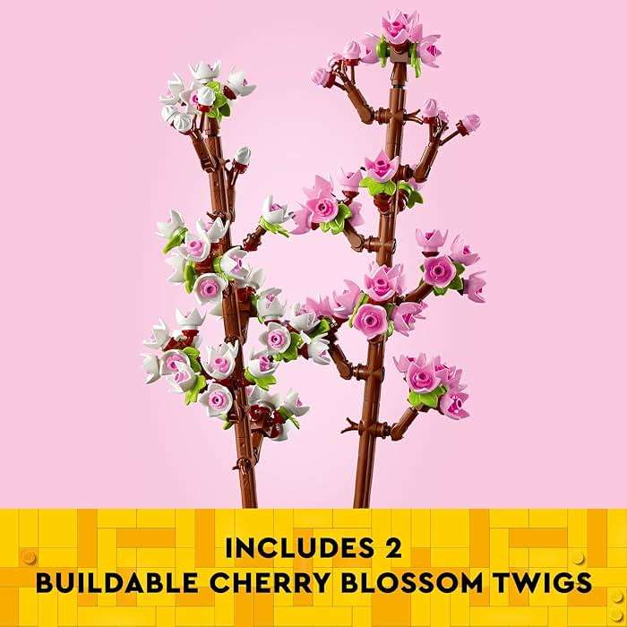 LEGO Cherry Blossom Building Toy for Kids, Girls & Boys, Ages 8+ - Artificial Cherry Blossom Decor for Home & Display - Creative Gift Idea for Plant & Flower Lovers - 40725 - Image 3