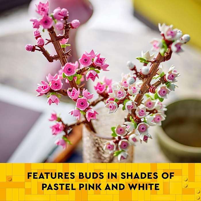 LEGO Cherry Blossom Building Toy for Kids, Girls & Boys, Ages 8+ - Artificial Cherry Blossom Decor for Home & Display - Creative Gift Idea for Plant & Flower Lovers - 40725 - Image 4