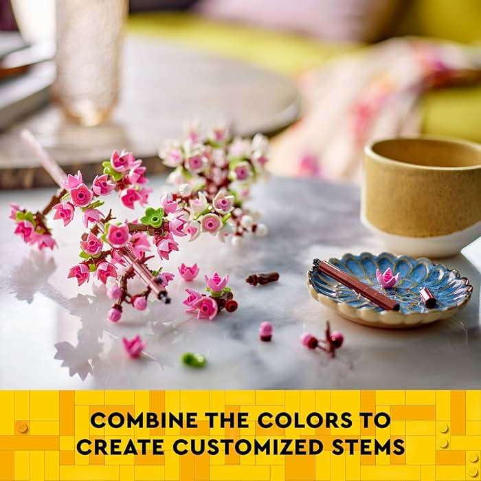 LEGO Cherry Blossom Building Toy for Kids, Girls & Boys, Ages 8+ - Artificial Cherry Blossom Decor for Home & Display - Creative Gift Idea for Plant & Flower Lovers - 40725 - Image 5